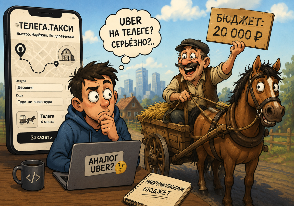 Господа айтишники, кто готов сделать новый убер за 20к?)