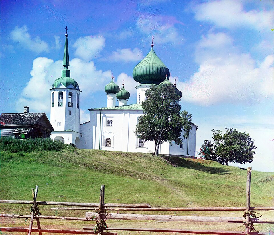 Церковь Рождества Иоанна Предтечи на Малышевой горе. Фото Прокудина-Горского (ок. 1912 г.) (Википедия)