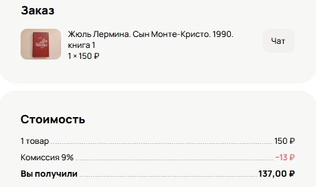 Скриншот из профиля автора