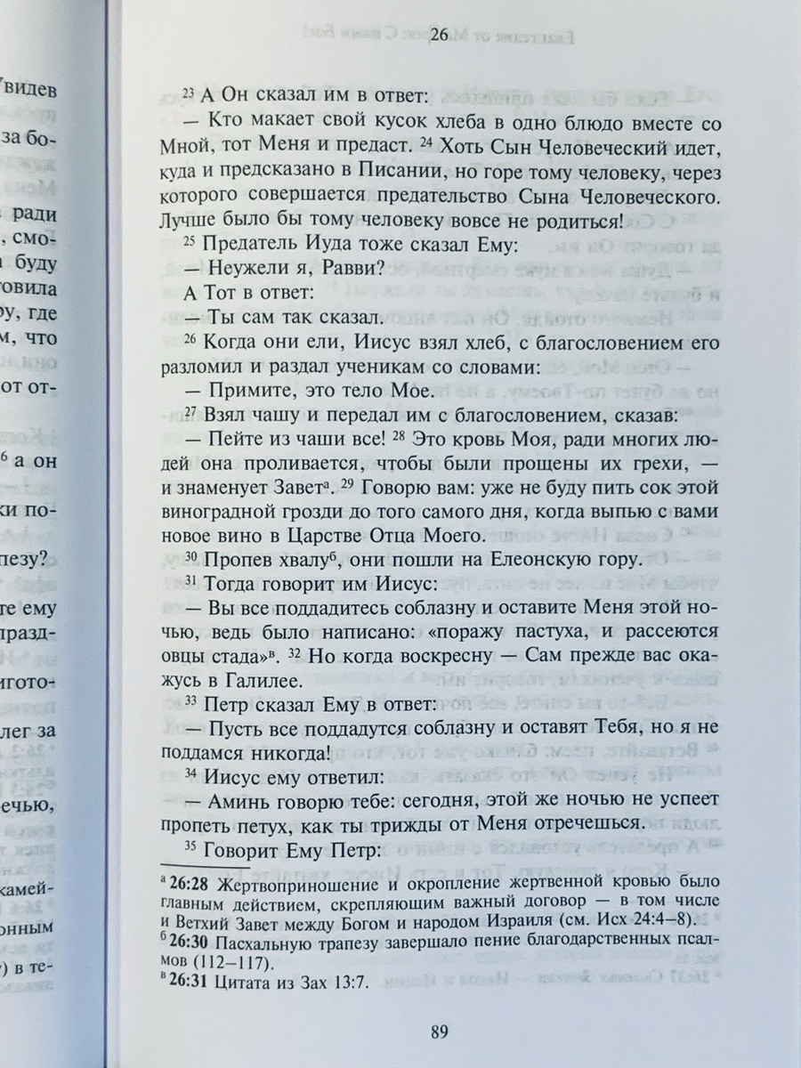 Фрагмент текста из издания: Новый Завет / пер. и коммент. А. С. Десницкого. — М.: ГРАНАТ, 2025.