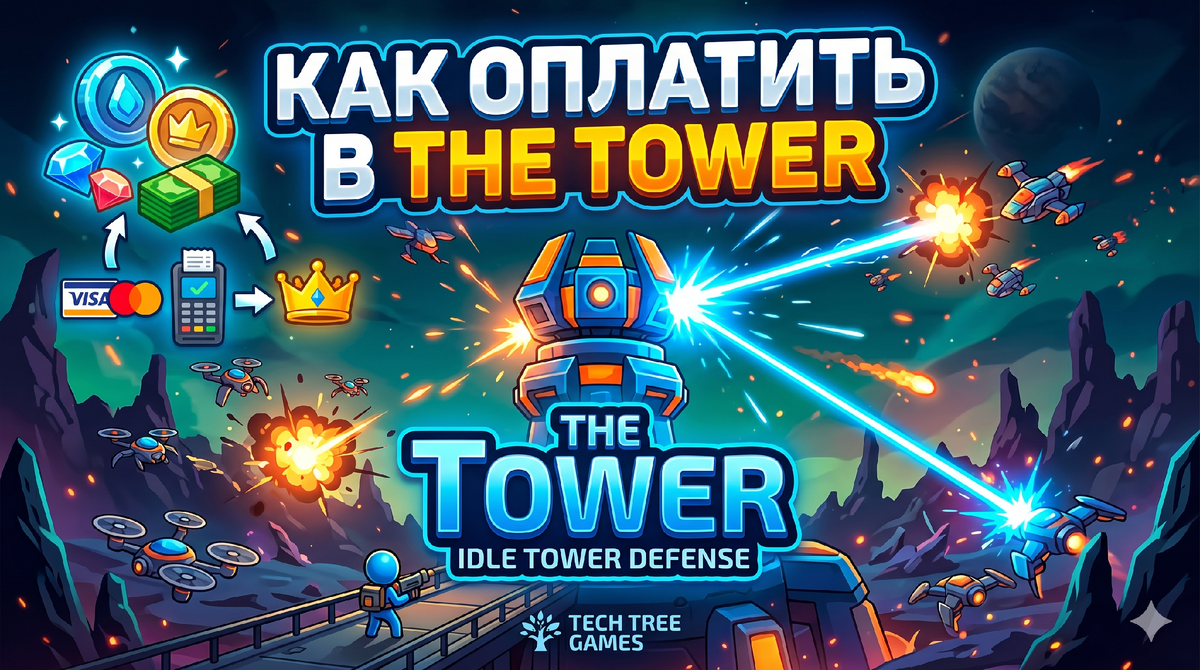 Как задонатить в The Tower (techtreegames.com/thetower)