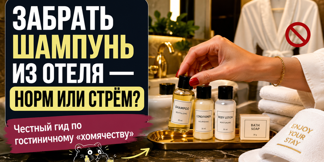Забирать шампунь из отеля — норм или стрём? Честный гид по гостиничному «хомячеству»