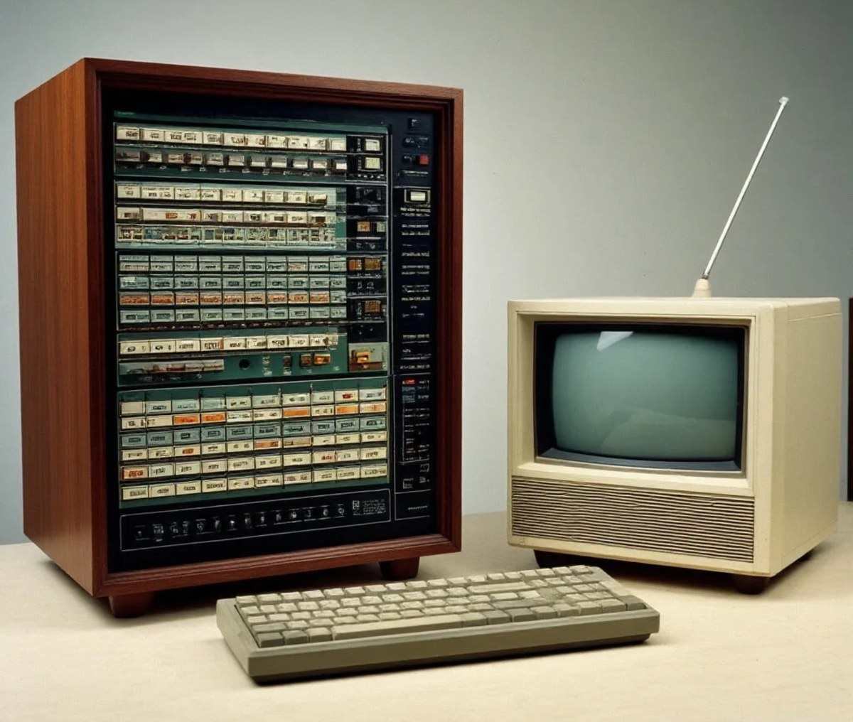 Сложный компьютер 1974 и простой компьютер 1984