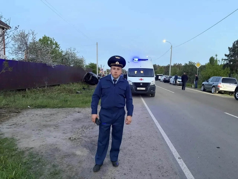    Фото прокуратуры с места ДТП.