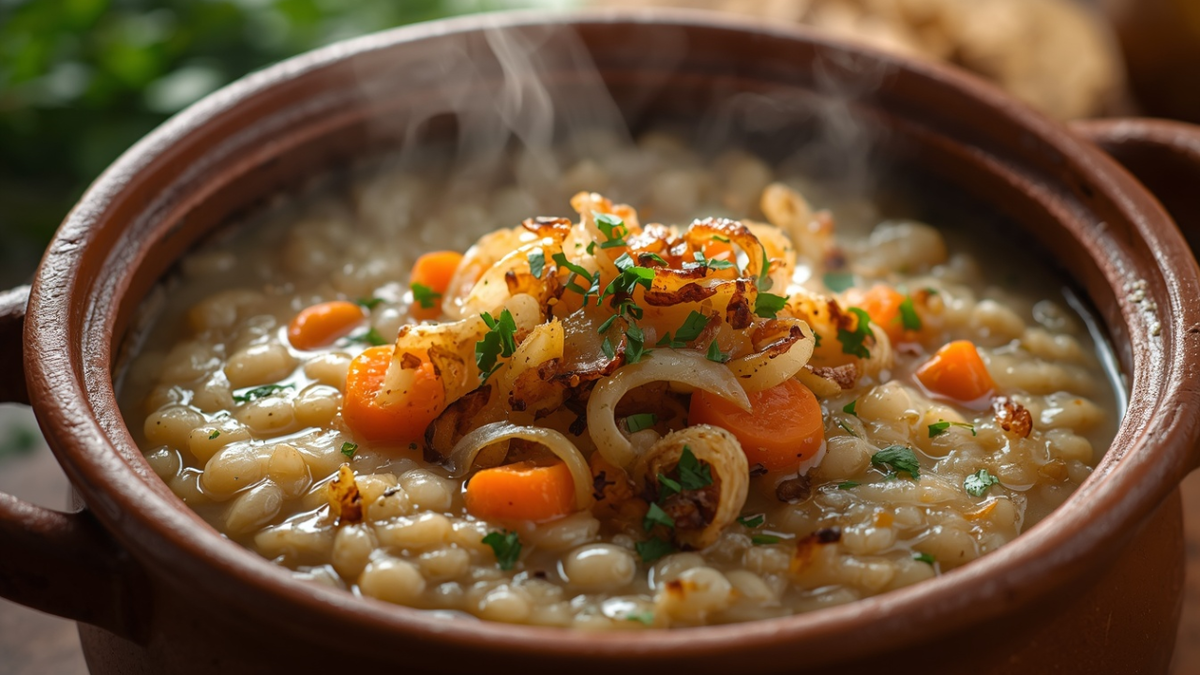 Сытная перловая каша с луком и морковью бюджетные каши рецепты.