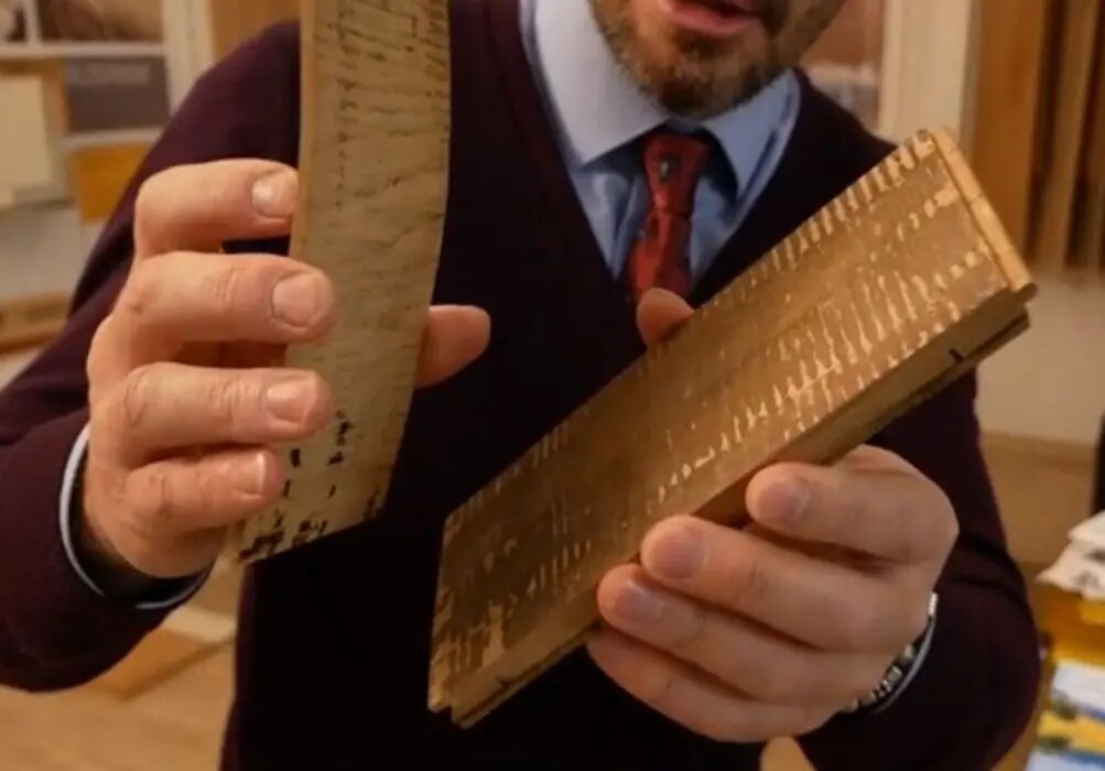 Фото демонстритует качество склейки инженерной доски