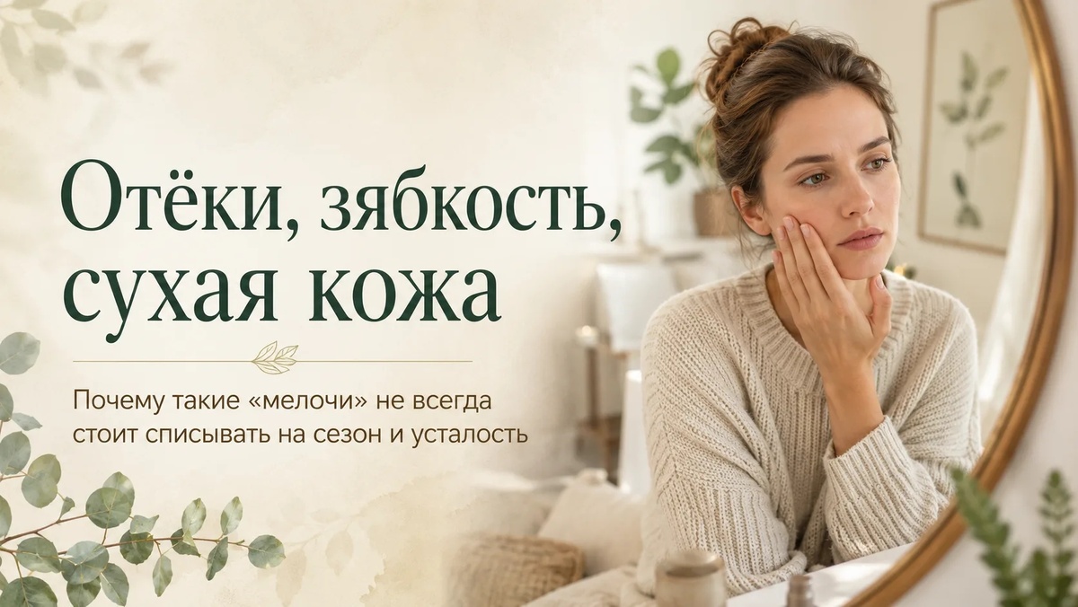 Отёки, зябкость, сухая кожа. Почему такие «мелочи» не всегда стоит списывать на сезон и усталость 🌿