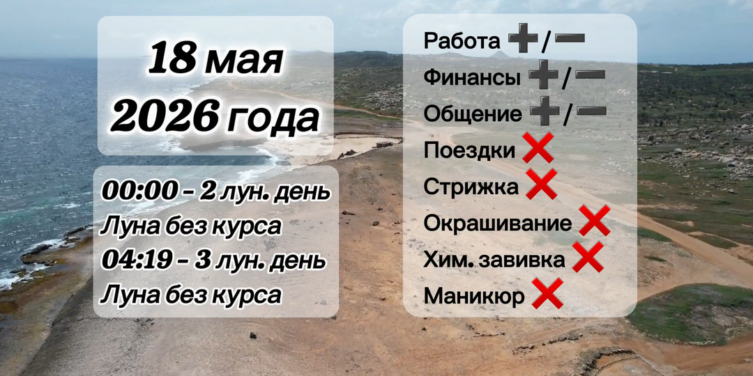 Гороскоп 18 мая 2026 года, лунный день