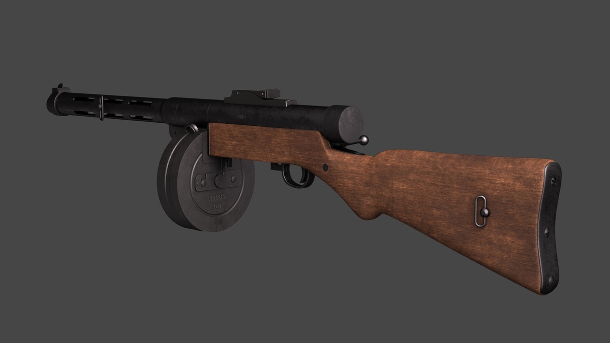 Suomi KP-31. 3D-модель. Источник: nicothesane.artstation.com