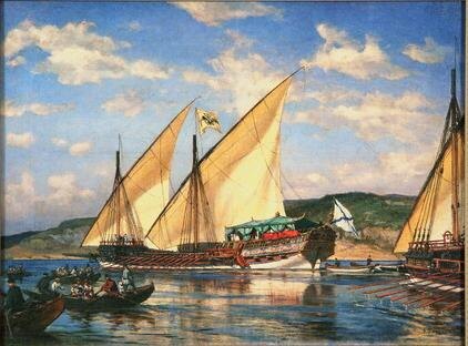 Галера «Тверь» 1767 года. Художник А. К. Беггров