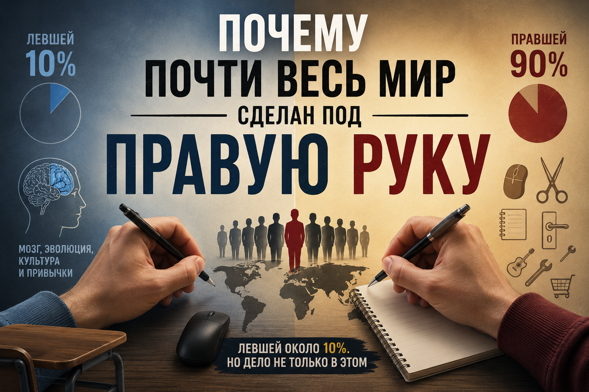 Почему мы живём в мире правшей