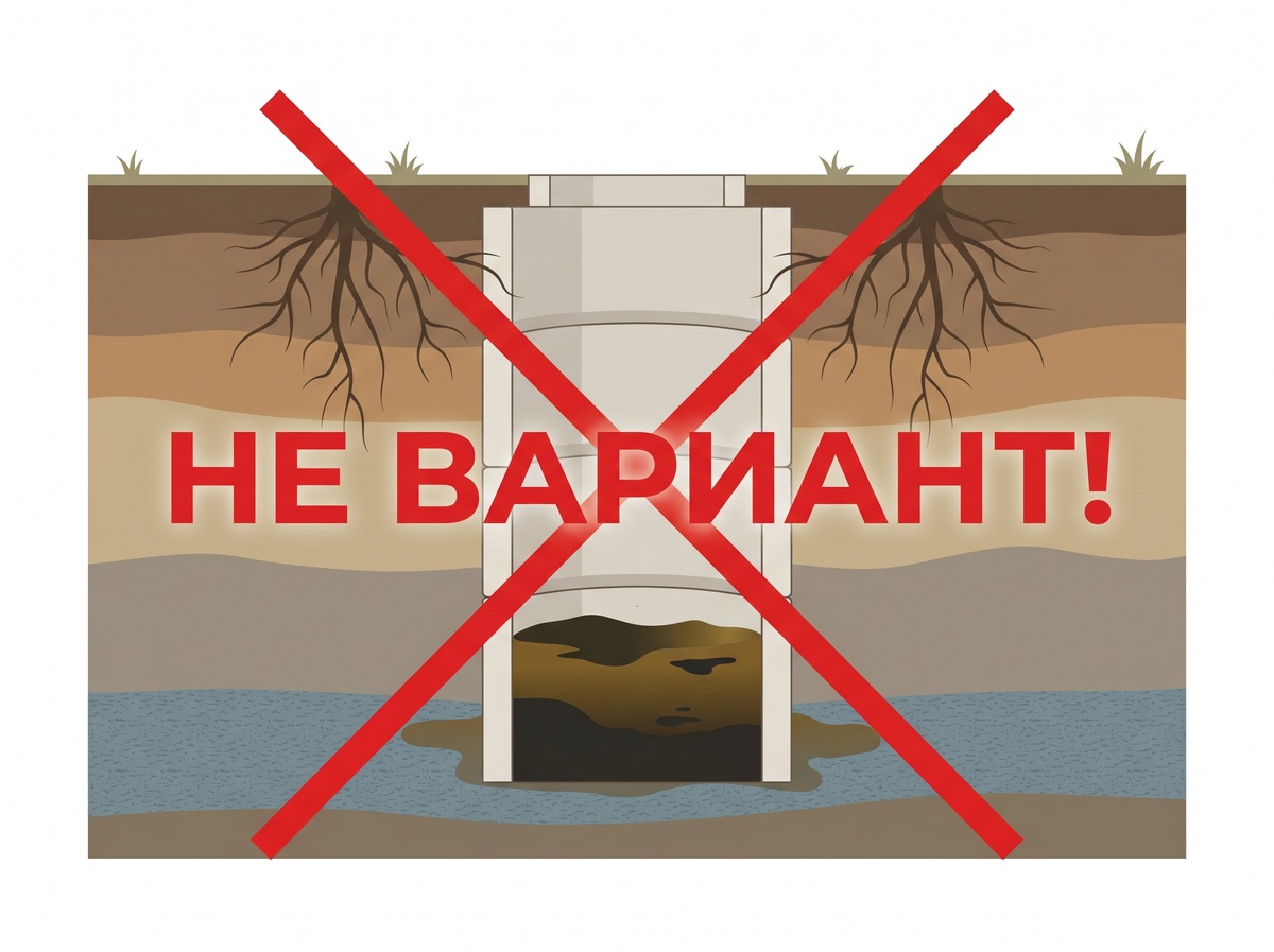 Выгребная яма - не вариант для грунтов с высоким уровнем грунтовых вод