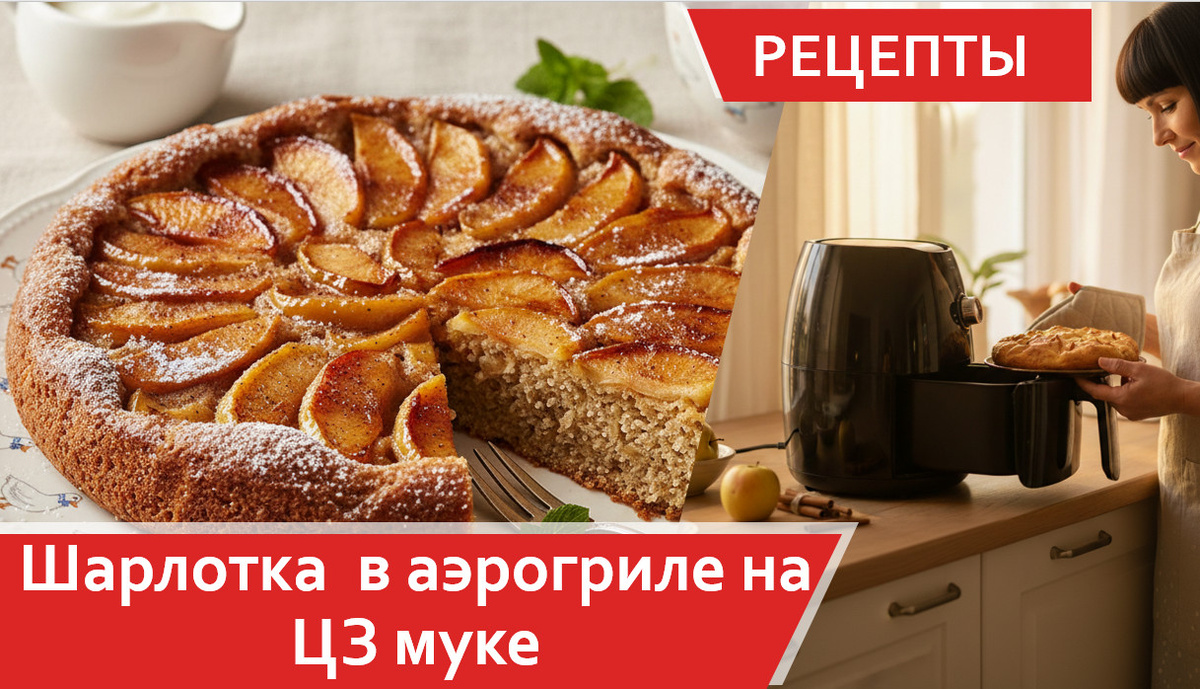 Шарлотка в аэрогриле