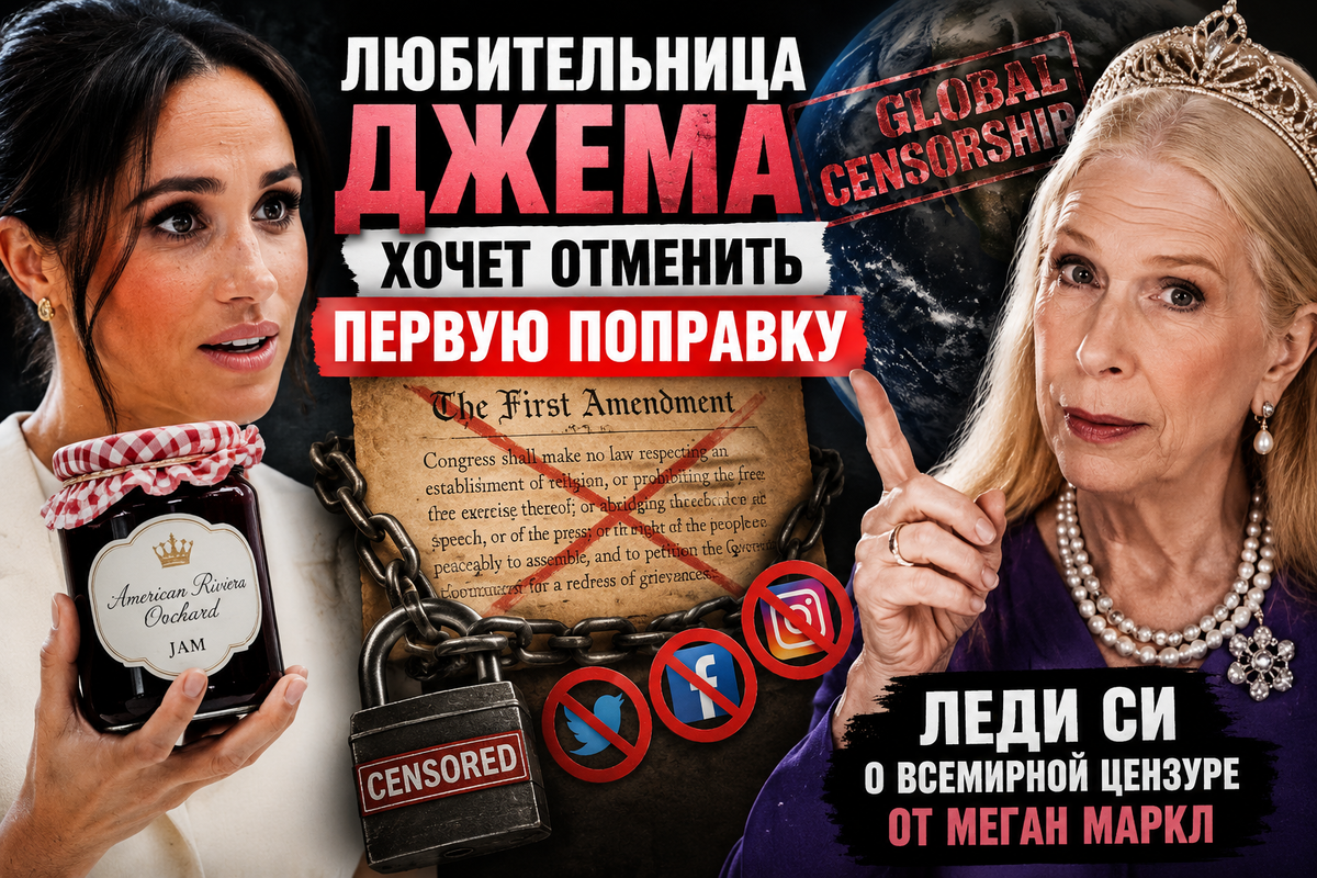 «Любительница джема хочет отменить Первую поправку»: леди Cи о всемирной цензуре от Меган Маркл
