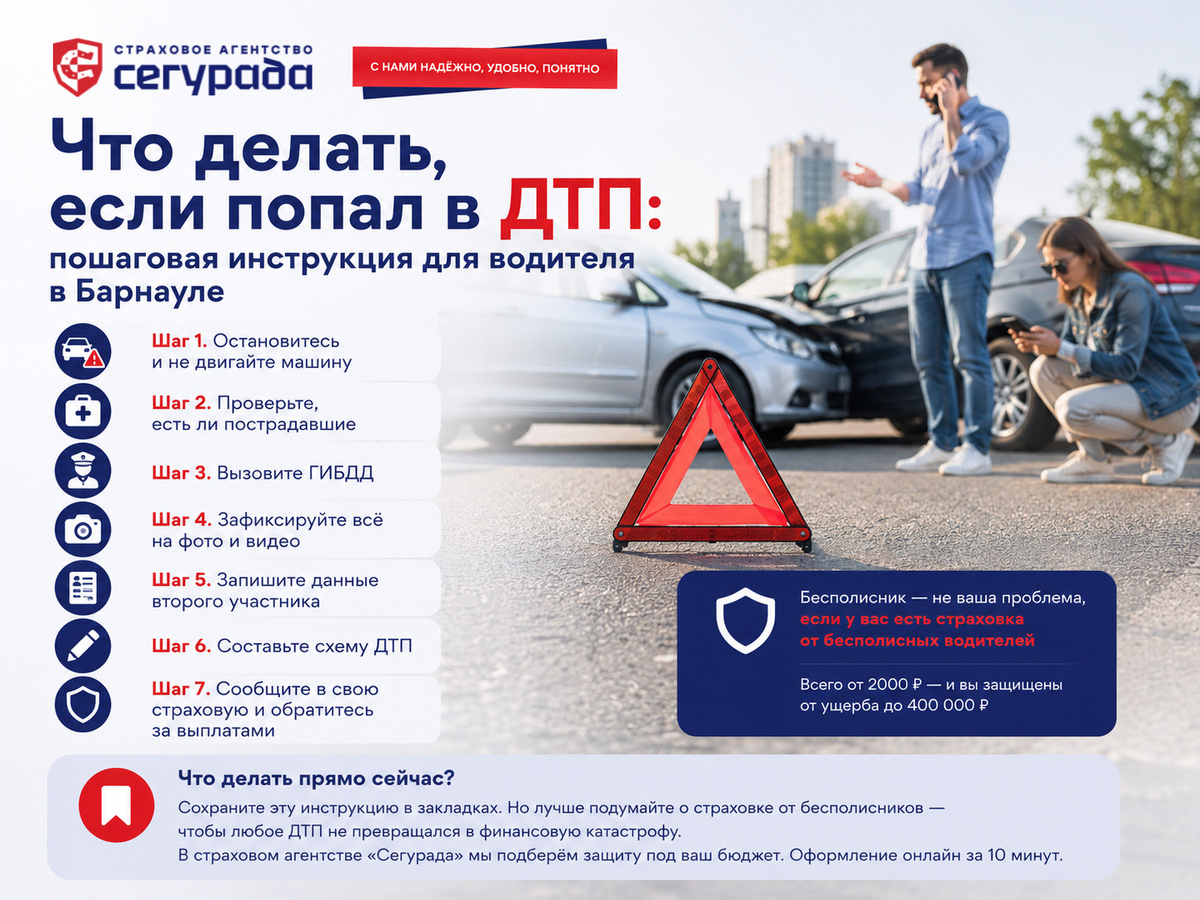 Что делать, если попал в аварию