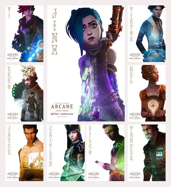 Главные персонажи сериала «Arcane» 2021г. 