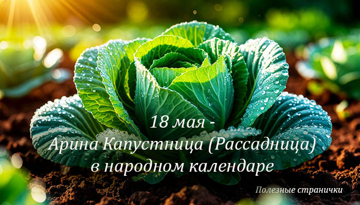 18 мая — Арина Капустница (Рассадница) в народном календаре