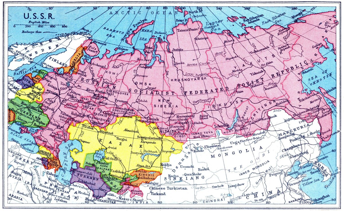 Карта СССР