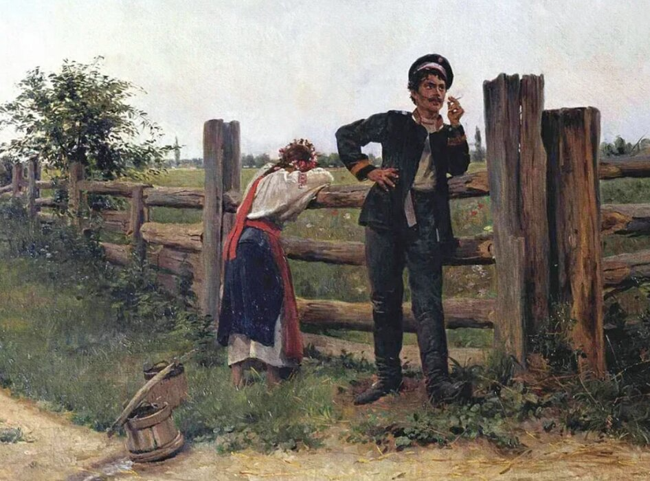 "Надоела", художник А. В. Маковский
