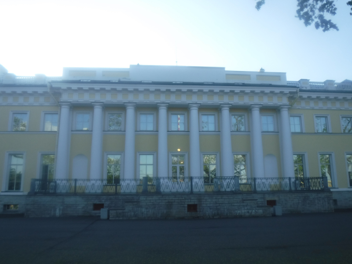 Колонны и терасса восточного фасада дворца 