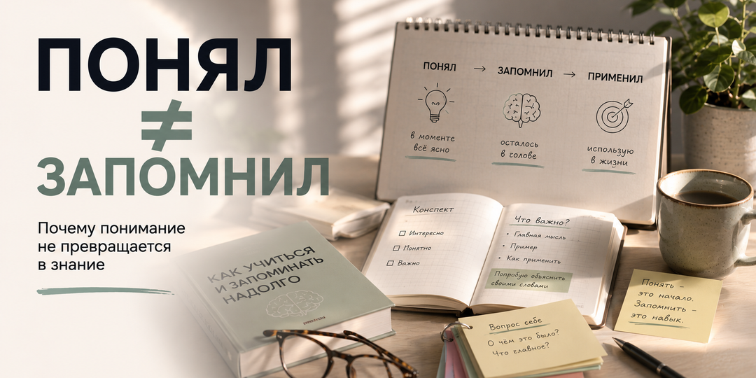 Почему «я понял» ещё не значит «я запомнил»