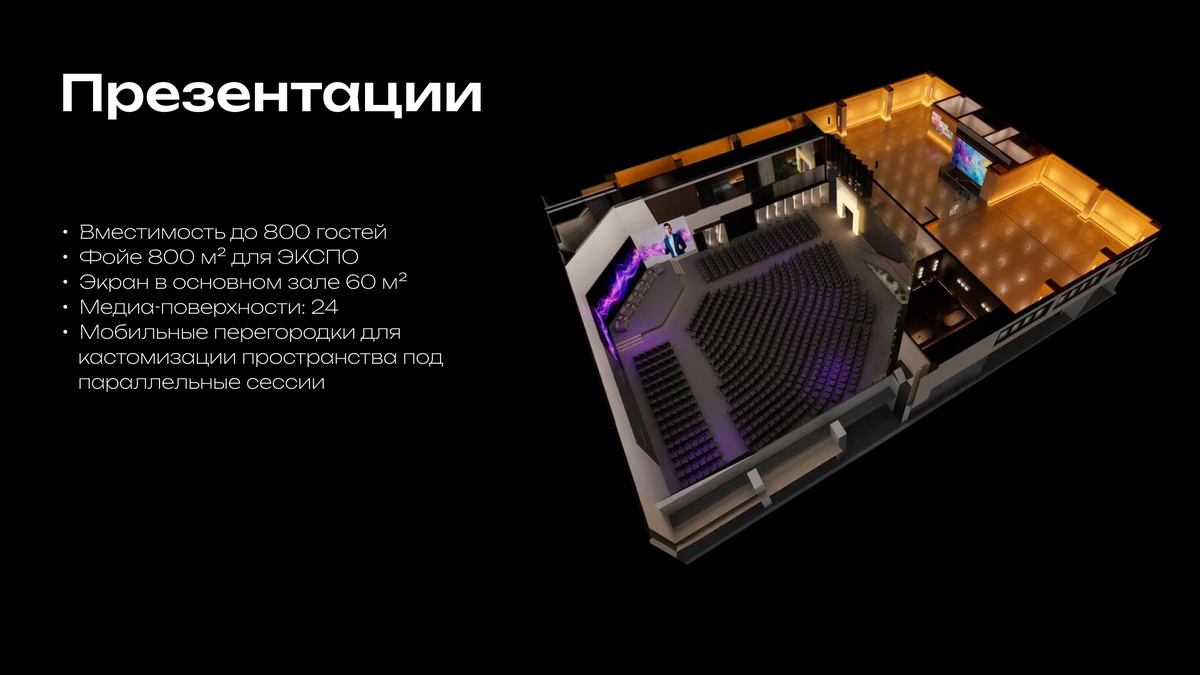 Презентация / реальный кейс Connect  c посадкой 800 гостей