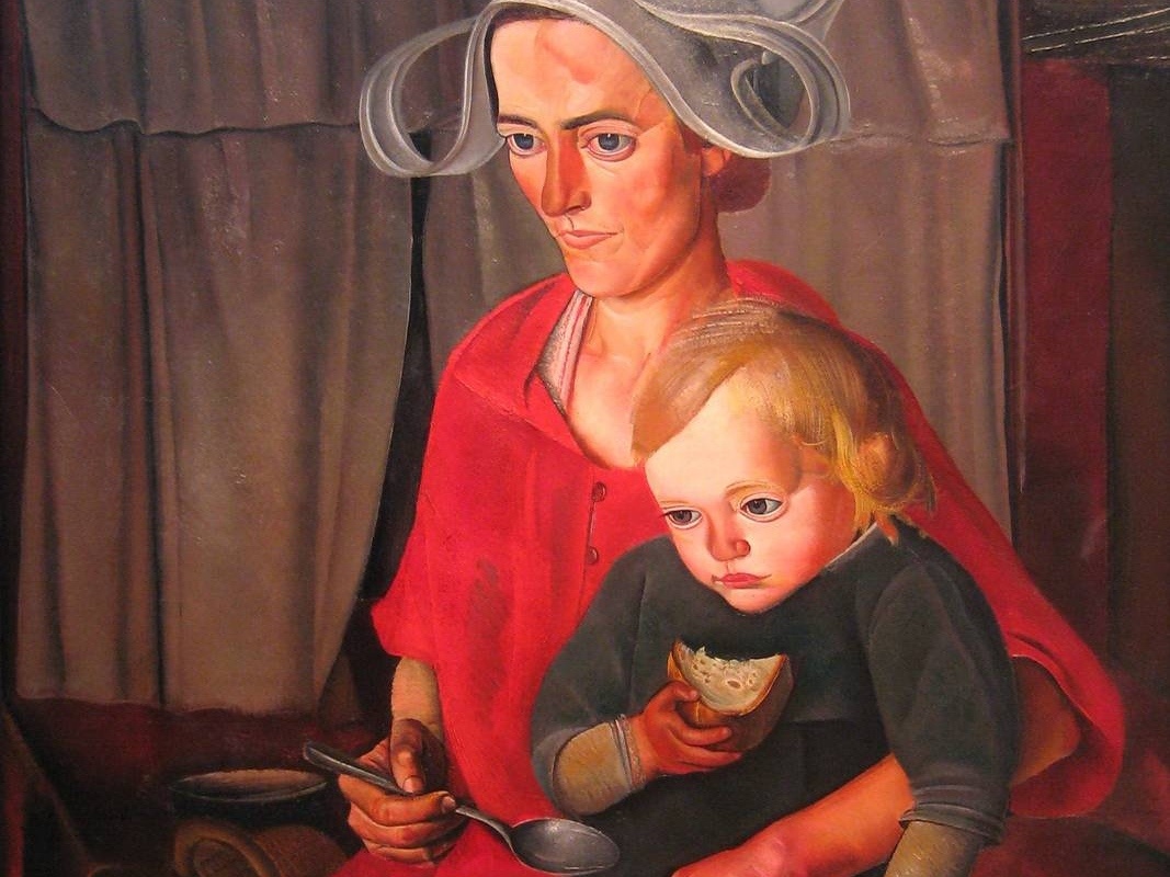     Борис Григорьев. Бедность (фрагмент). 1925