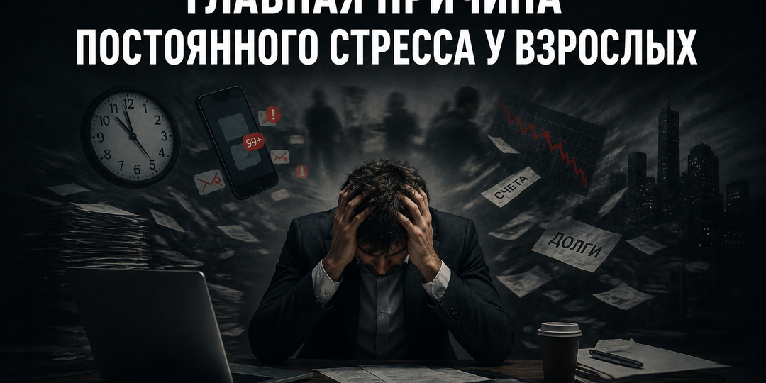 Главная причина постоянного стресса у взрослых