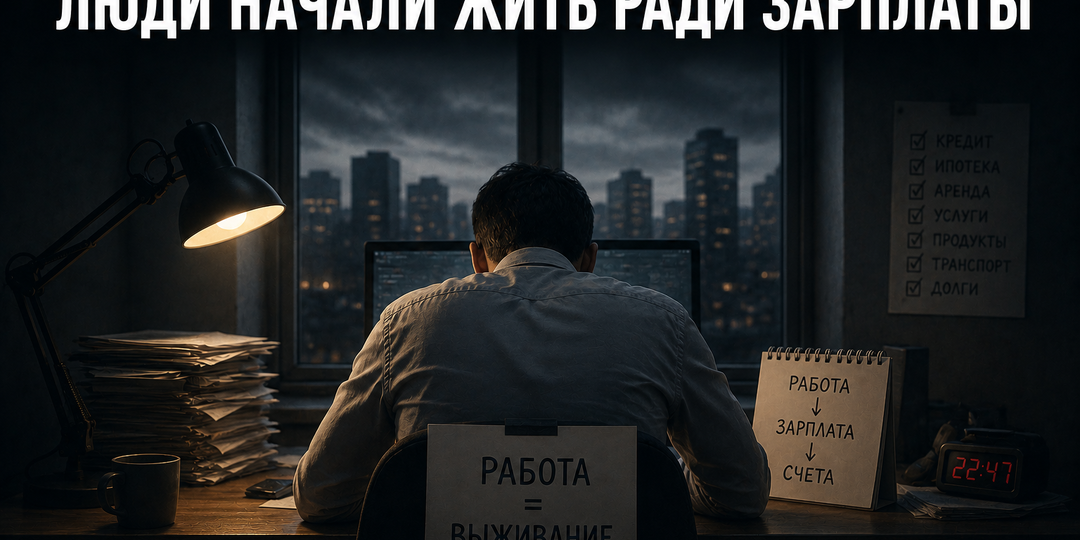 Люди начали жить ради зарплаты