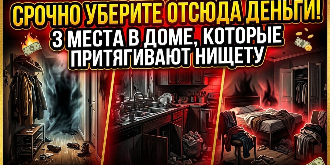 СРОЧНО уберите отсюда деньги! 3 места в доме, которые притягивают нищету.