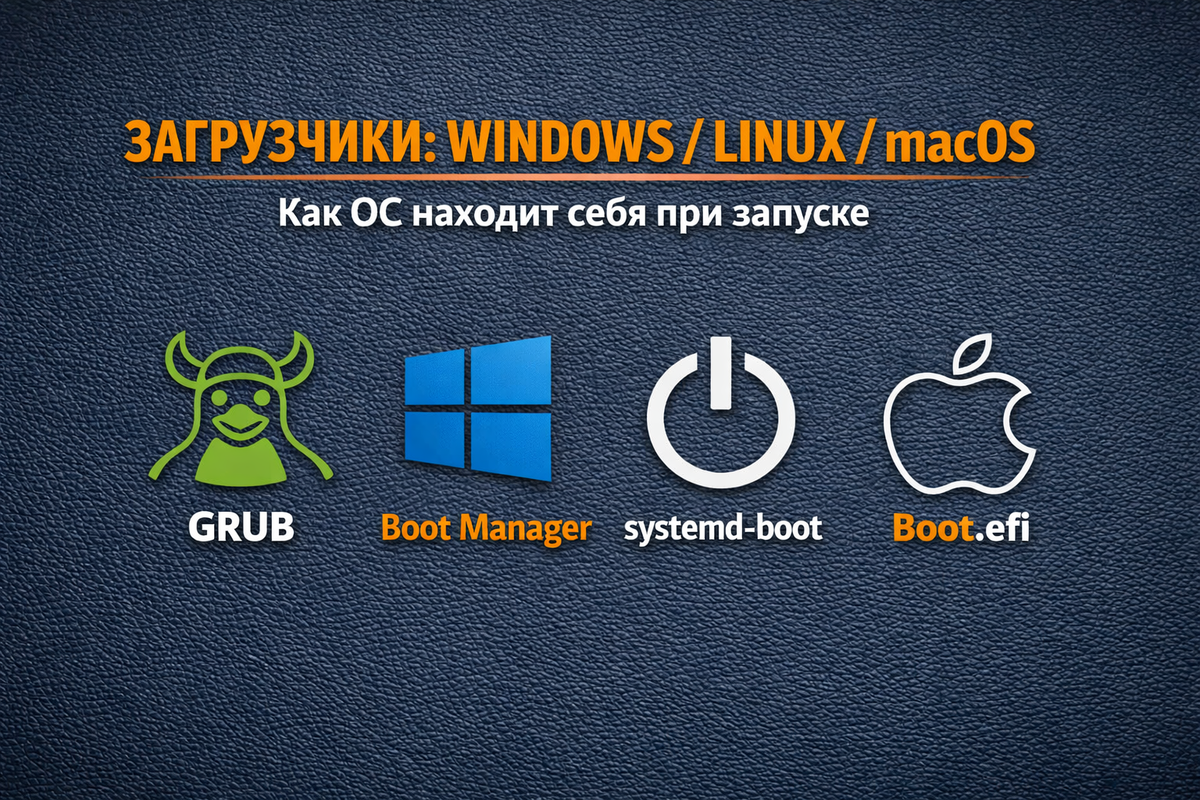 Загрузчики: GRUB, Windows Boot Manager, systemd-boot и Boot.efi 