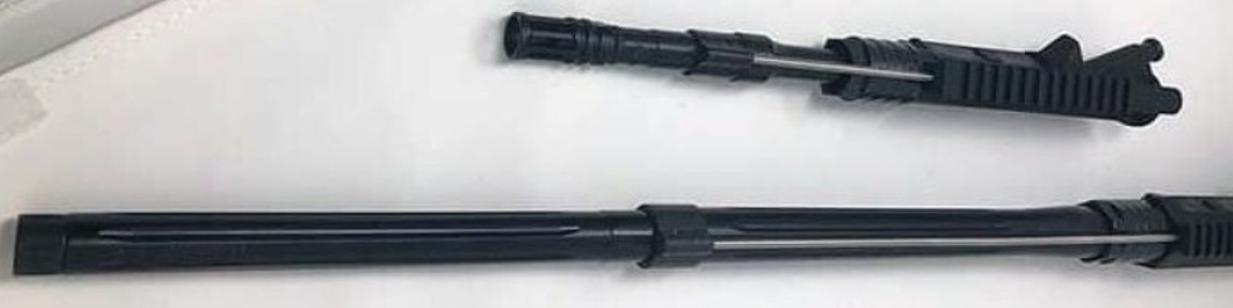 Длина газовых трубок М-16 (внизу) и М4 (вверху).