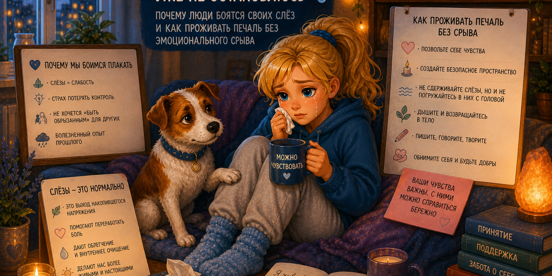 «Если я заплачу - меня накроет»: как проживать печаль без эмоционального срыва