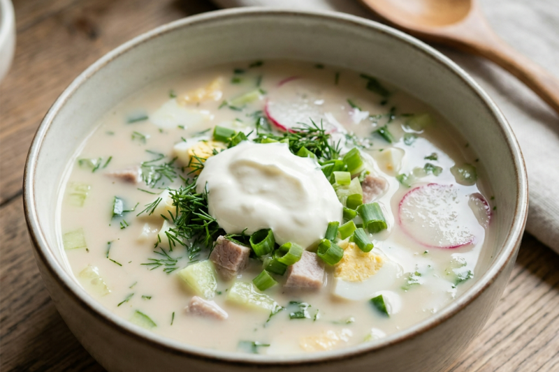 Окрошка с мясом