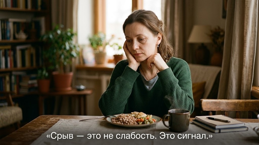 Срыв обычно случается не в первый день диеты
