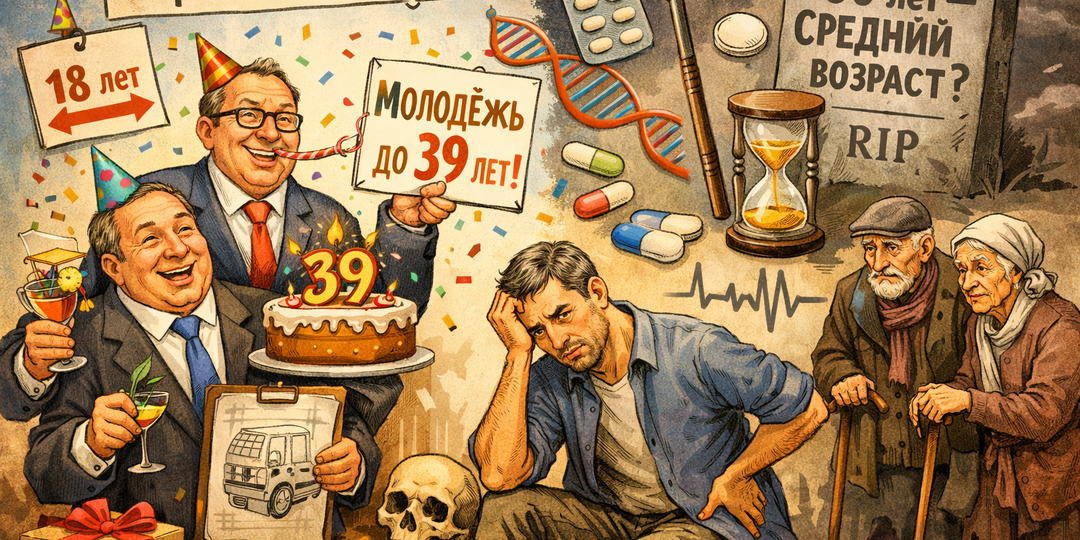 🟢 Молодость до 39 лет? Чиновники явно перепутали биологию со своей не здоровой фантазией