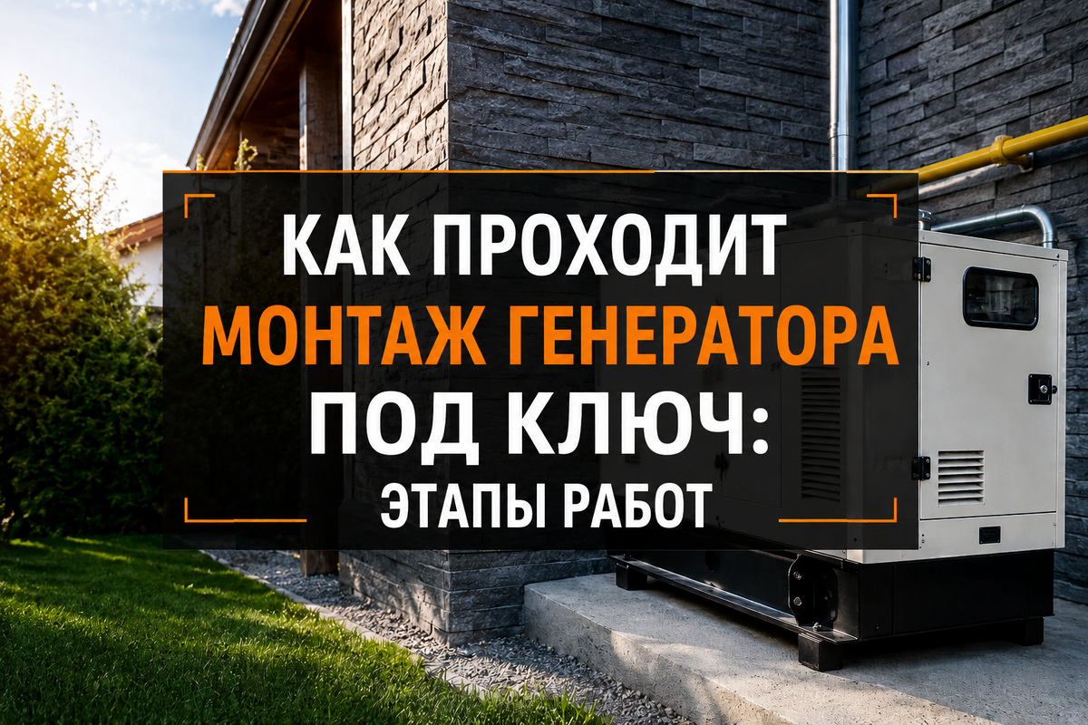 Как проходиит монтаж генератора под ключ? Этапы работ.