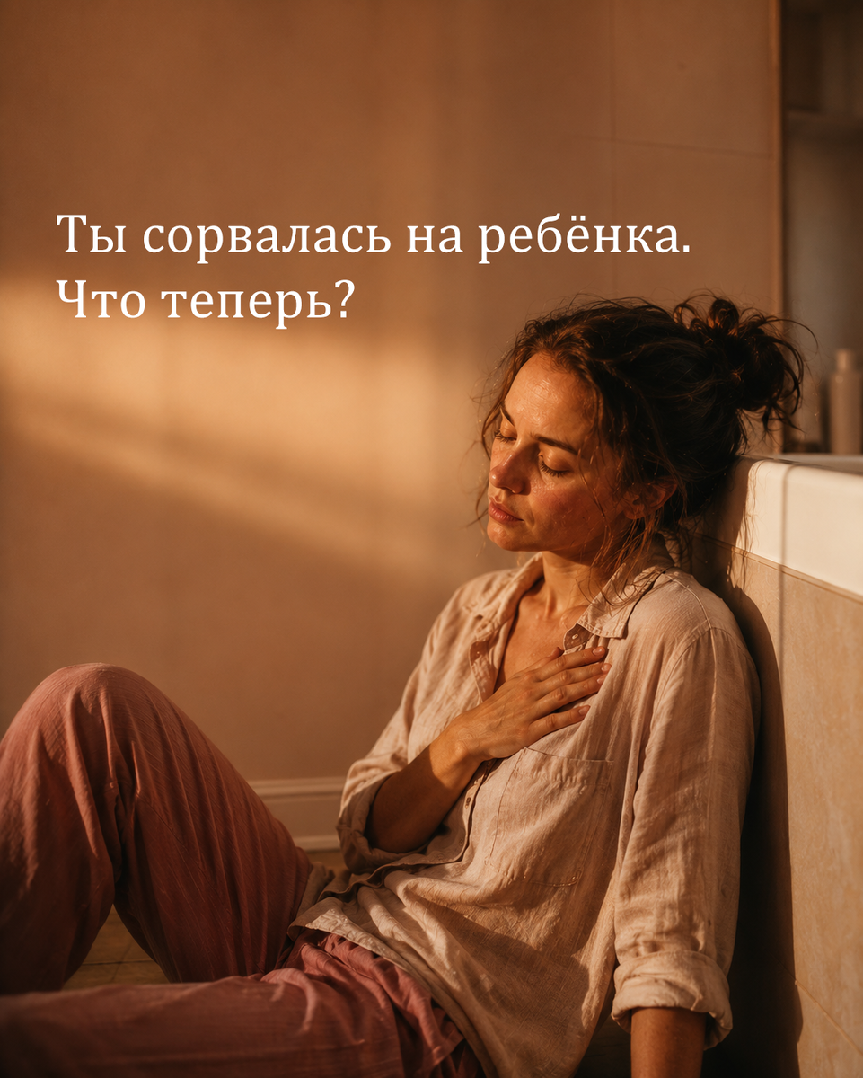 Ты сорвалась на ребёнка
