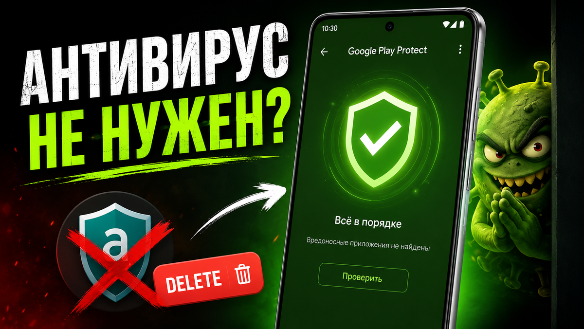 Картинка в ленту - антивирус конечно ненужен, но мошенники не спят! 