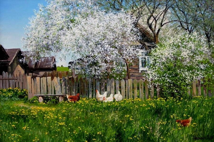 Весна в деревне Яндекс кртинки