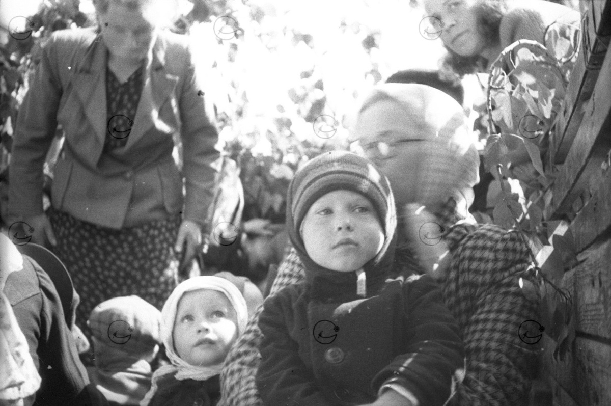 Поездка в кузове грузовика. 50-е гг. ХХ века.