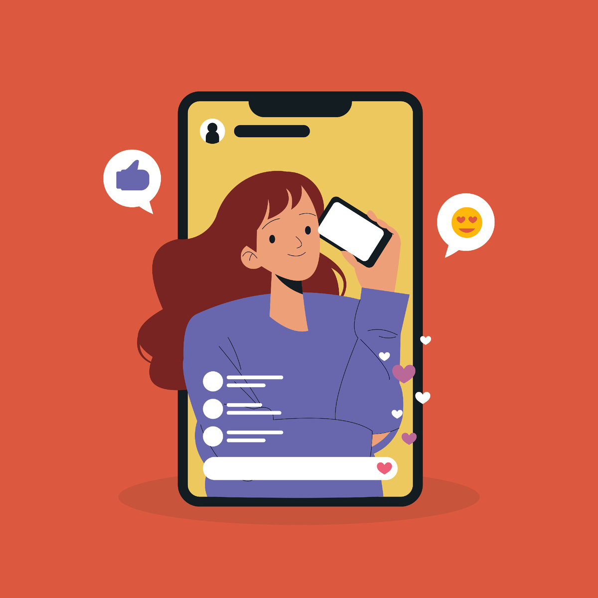 <a href="https://unsplash.com/illustrations/woman-on-phone-with-social-media-icons-T70jog_ahvg?utm_source=unsplash&utm_medium=referral&utm_content=creditCopyText">Illustration</a> by <a href="https://unsplash.com/@vanmaulana/illustrations?utm_source=unsplash&utm_medium=referral&utm_content=creditCopyText">Irvan maulana</a> on <a href="https://unsplash.com/illustrations?utm_source=unsplash&utm_medium=referral&utm_content=creditCopyText">Unsplash</a>
      