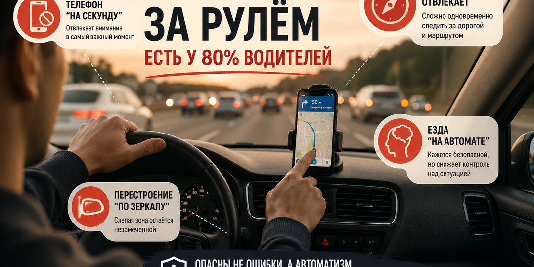 Эта привычка за рулём есть у 80% водителей. И многие даже не замечают её