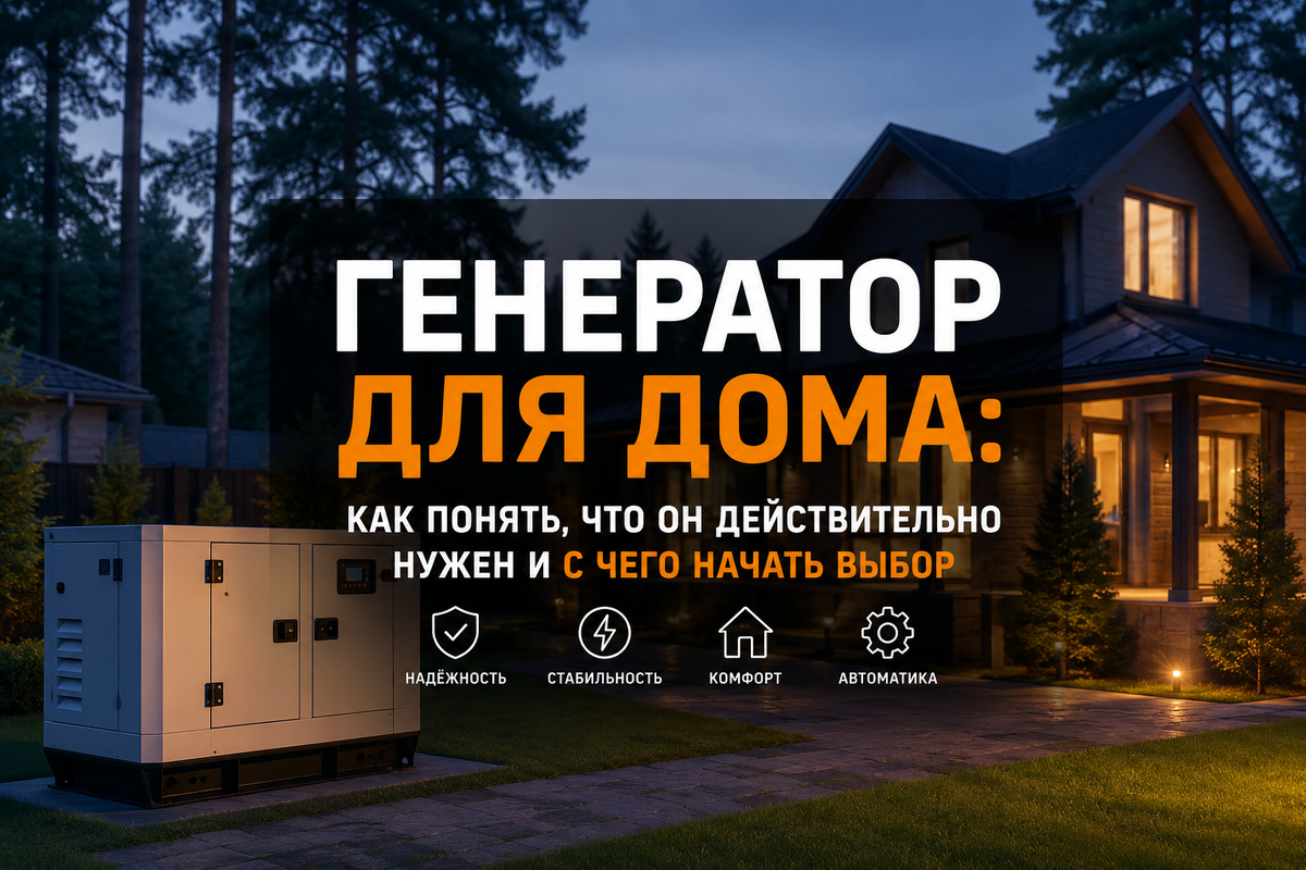 Генератор для дома. С чего начать выбор?
