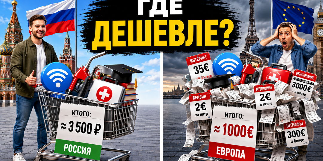 Что в России всё ещё дешевле, чем в Европе?