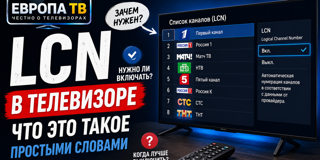 LCN в телевизоре — что это такое простыми словами и нужно ли это включать