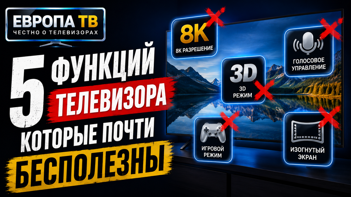 5 функций телевизора, которые почти бесполезны