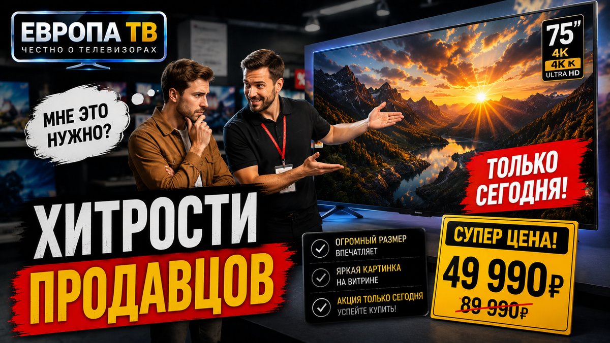 Как продавцы телевизоров заставляют вас покупать дороже