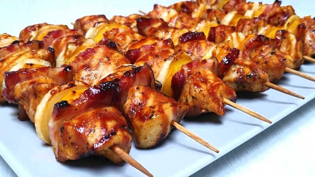 Куриные шашлычки Праздничные в духовке 