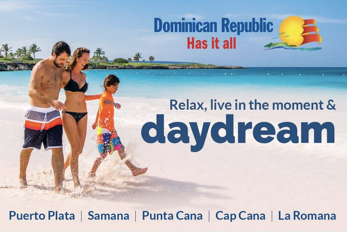 Реклама 2017 года, продвигающая туризм в Доминиканской Республике. (Apple Vacations)